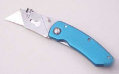 Folding pocket utility knife change blades always sharp