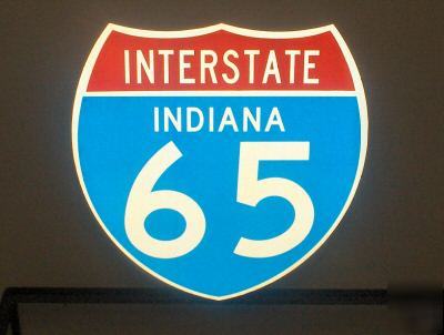 Interstate highway sign, road sign, street sign, in 65*