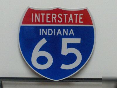 Interstate highway sign, road sign, street sign, in 65*