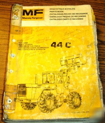 Massey ferguson 44C wheel loader parts catalog book mf