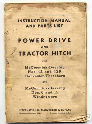 Mccormick-deering pwr drive-hitch manual