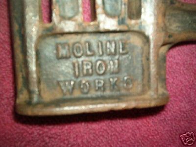 Moline iron wks steel chain detatcher farm tool wrench