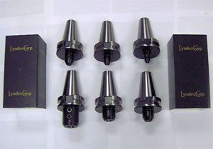 New 6 lyndex bt 50 reg end mill holders kit+pull studs