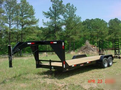 New 8' x 22' gooseneck lowboy equipment hauler trailer