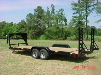 New 8' x 22' gooseneck lowboy equipment hauler trailer