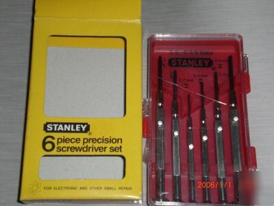 New stanley 6 piece precision screwdriver set 