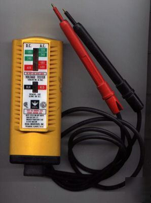 Professional ac/dc voltage tester with leads
