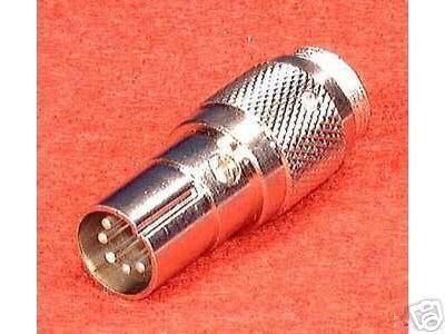 Realistic din 5 pin mic adapter to cobra galaxy 4 pin