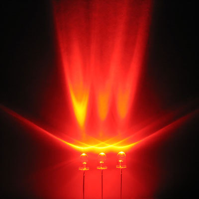 Red led set of 50 super bright 5MM 12000MCD+ f/r