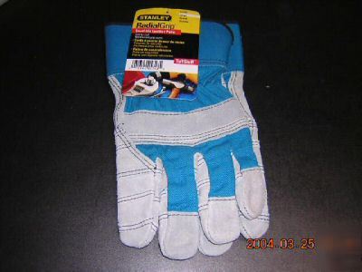 Stanley radial grip cowhide leather palm gloves size:l