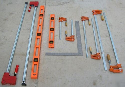 8 jorgensen bessey bar clamps johnson levels square lot