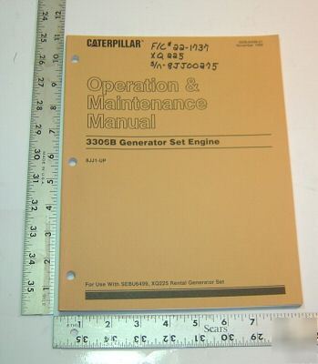 Caterpillar op man.- 3306B generator set engine 