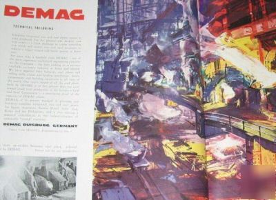 Demag duisburg germany bessemer steel plant / 1950S ad
