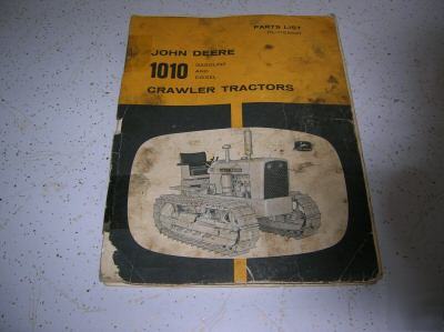 John deere 1010 crawler parts manual