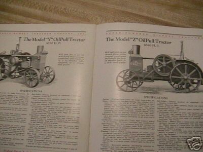 Rumely oil pull tractor book-1928 super powered