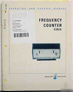 Agilent hp 5382A freqe. counter oper. & service man