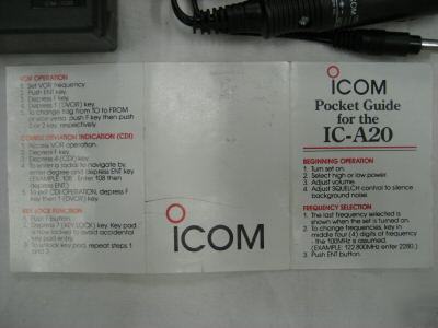 Aviation handheld radio **icom ic-A20**