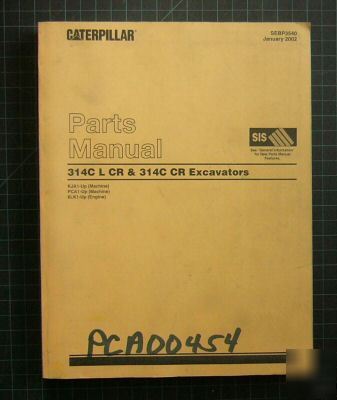 Cat caterpillar 314C l cr parts manual catalog book 314