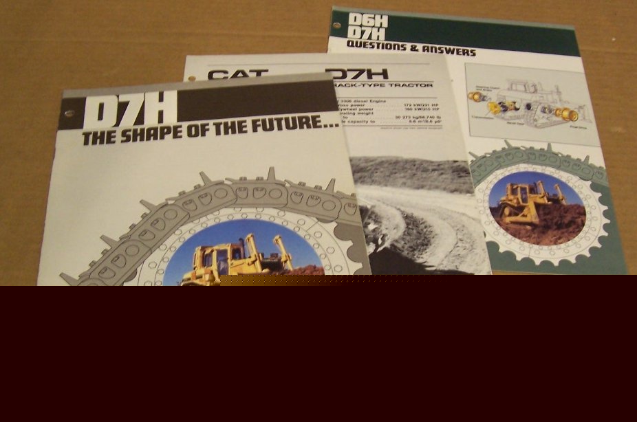 Caterpillar 1988 D7H tractor sales brochure lot
