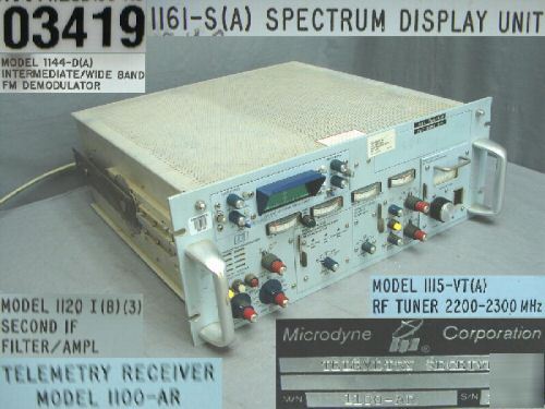 Microdyne corporation 1100-ar telemetry receiver