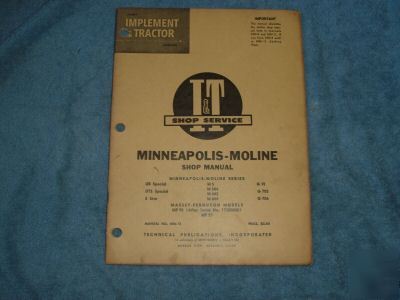 Minneapolis moline tractor it shop manual M5 M504 M602