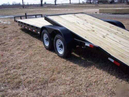 New 14K 18+18 tilt 2 car hauler tandem utility trailer 