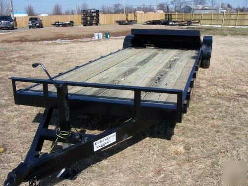 New 14K 18+18 tilt 2 car hauler tandem utility trailer 