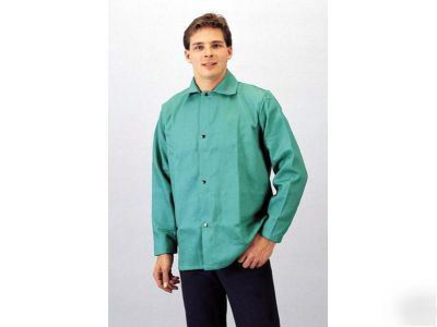 Tillman cotton welders jkt green sz - lrg 6230L 