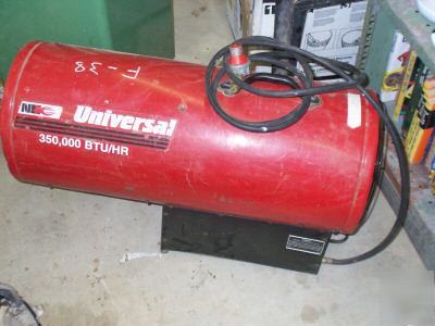 Universal 350,000 btu space heater forced air propane 