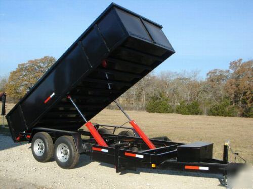 New '07 7'X16' texas pride dump trailer, 14,000 gvwr 