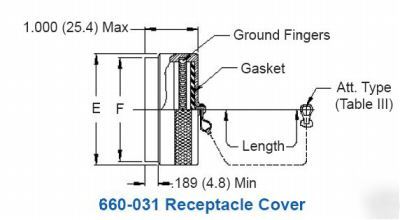 660-031N19G5-01 glenair mil-c-38999 protective covers 8