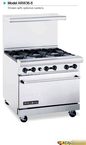 American range ARW36-6 6 burner restaurant range