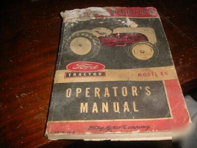 Ford tractor model 8N operator's manual 1952