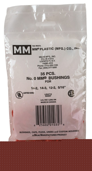 Gam-pak products 02-55035 bush anti-short #0 BG35