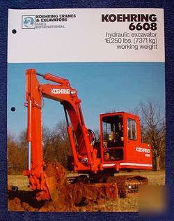 Koehring 6608 hydraulic excavator brochure 1985