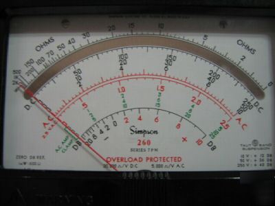 Simpson 260 multimeter vom volt ohm meter, series 7P