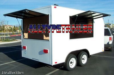 2007 enclosed cargo utility catering concession trailer