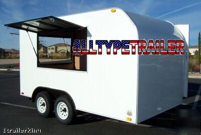 2007 enclosed cargo utility catering concession trailer