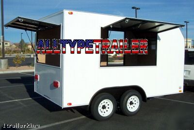 2007 enclosed cargo utility catering concession trailer