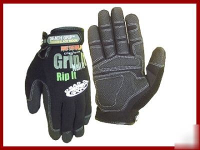 6 prs pk, dead on black widow mechanics work gloves, xl