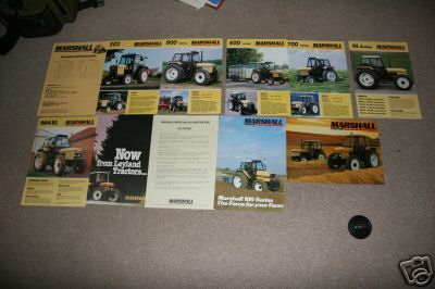 Collection of 11MARSHALL tractor sales brochures 1980S