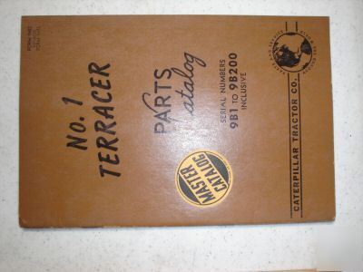 Rare caterpillar #1 terracer parts book manual