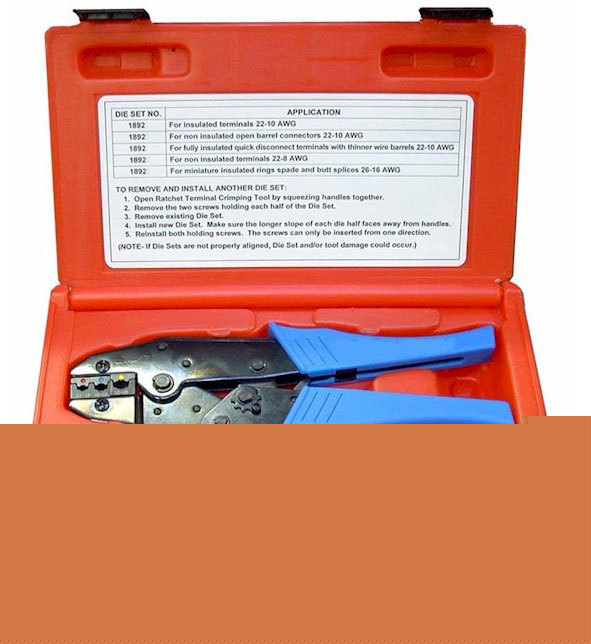 Ratcheting terminal crimper kit auto repair tools