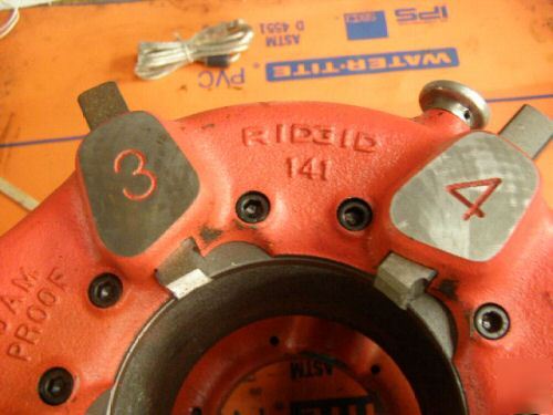 Ridgid 141 2-1/2 to 4 jam proof geared pipe threader 