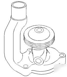 John deere 50, 520, 530 water pump, pulley width 3/8