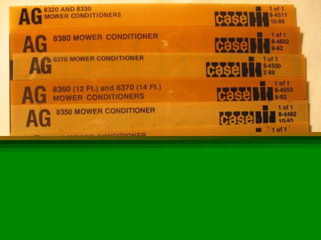 Lot of case mower microfiche manuals