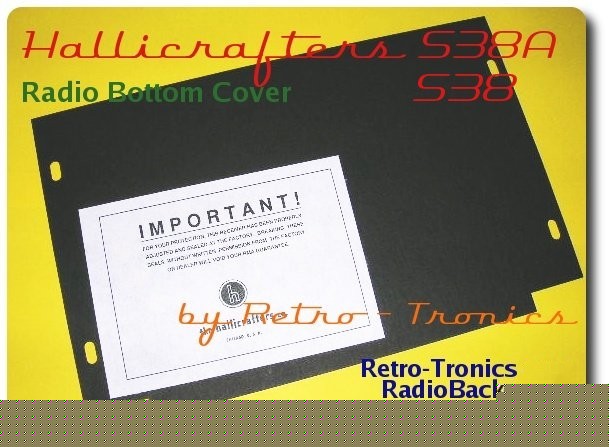Reproduction radio bottom: hallicrafters s-38A