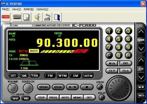  icom pcr 100 PCR100 communication receiver excellent 