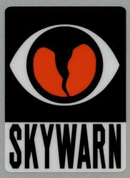 (s) reflective skywarn logo full size license plate