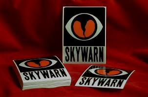 (s) reflective skywarn logo full size license plate